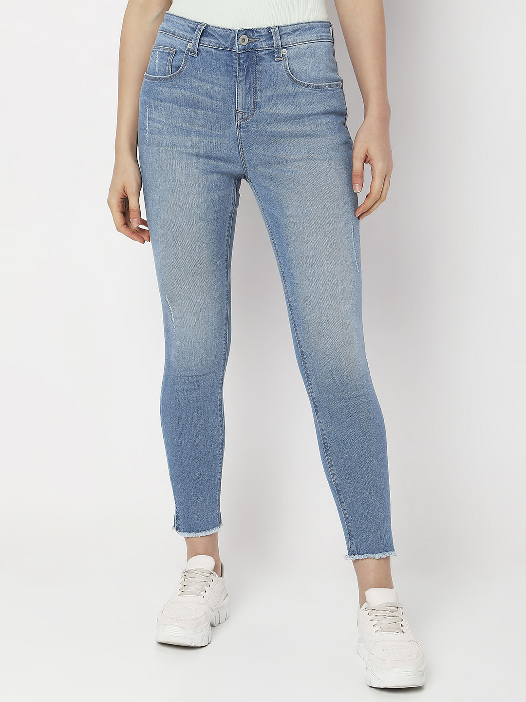 Light Blue High Rise Wendy Skinny Fit Jeans