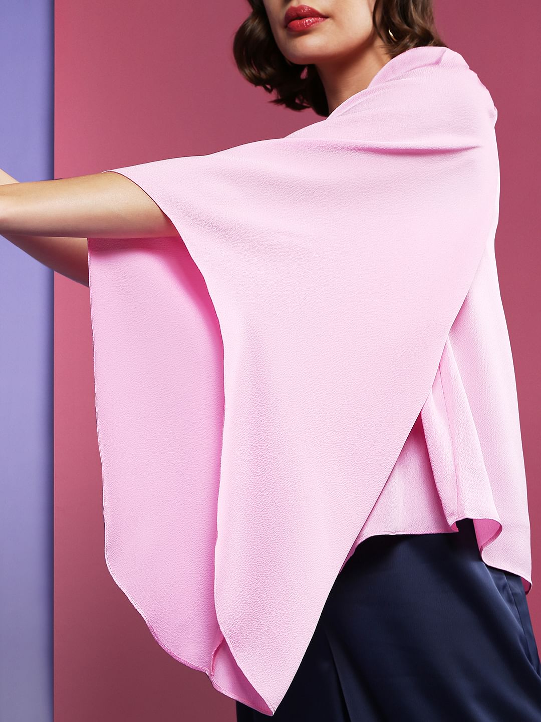 Marquee Pink One Shoulder Top