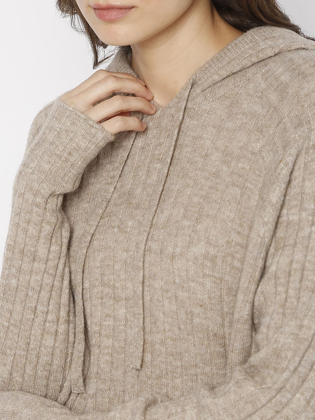 Brown Hooded Co-Ord Sweater