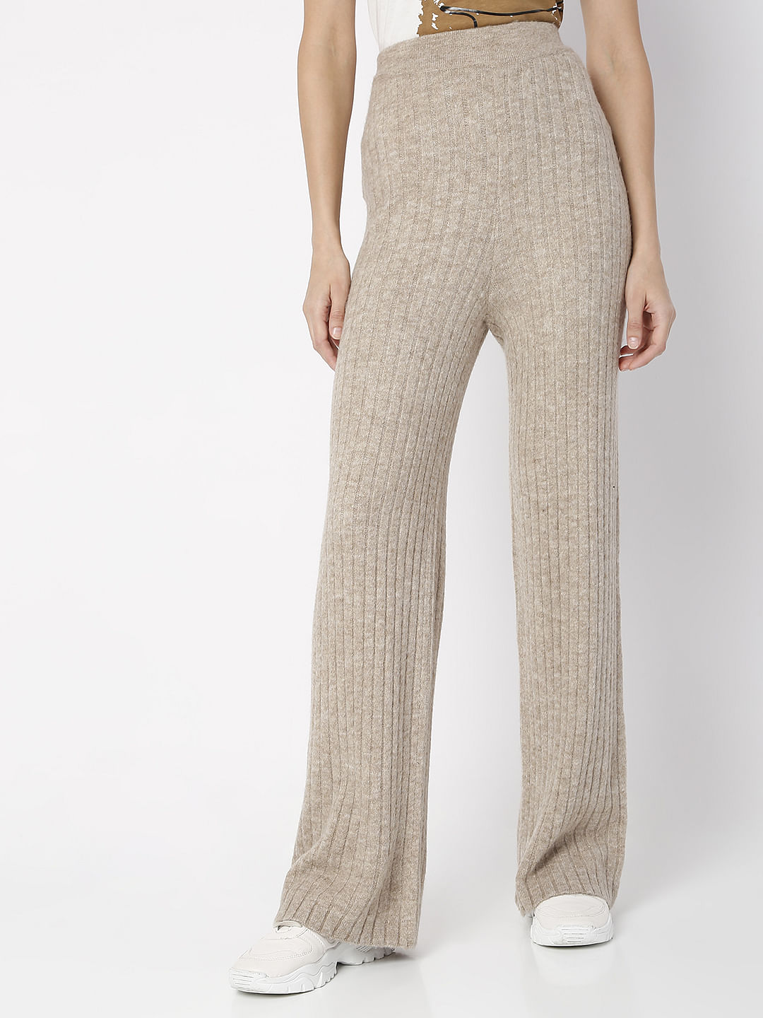Brown High Rise Wide Leg Co-Ord Pants