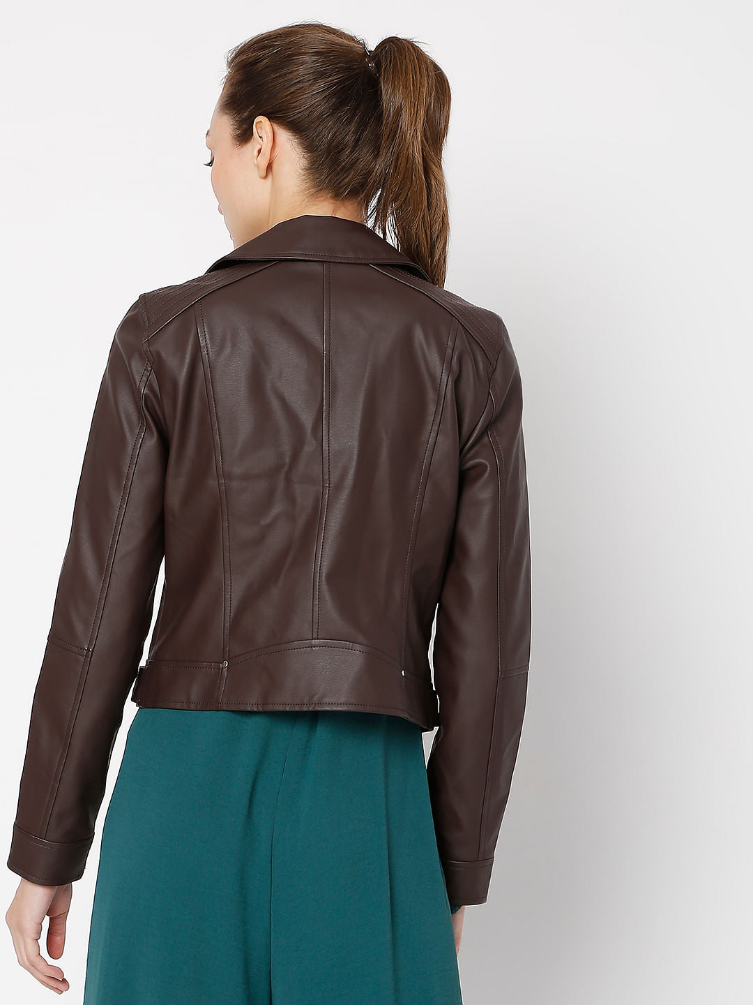 Dark Brown Biker Jacket