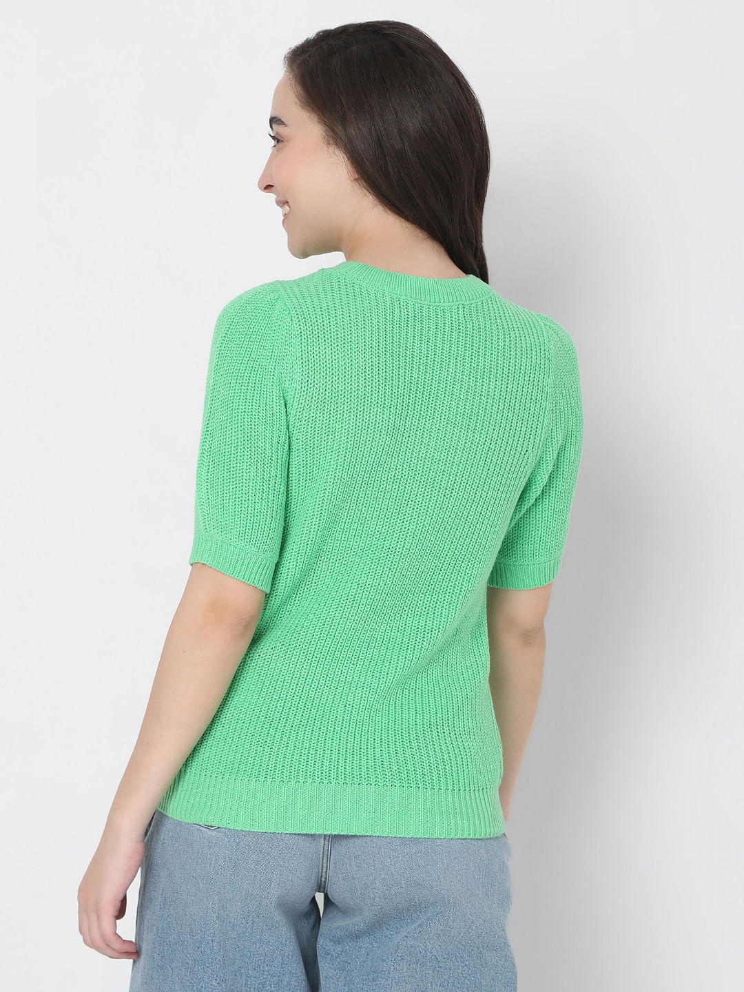 Green Knit Top