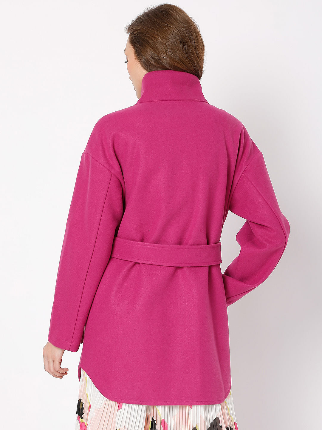 Pink Turtle Neck Jacket