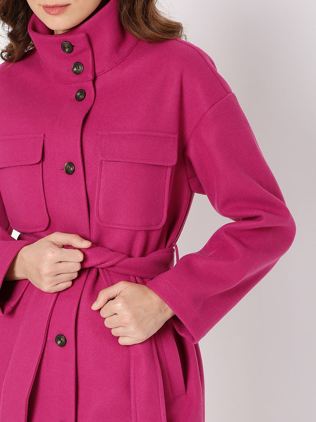 Pink Turtle Neck Jacket