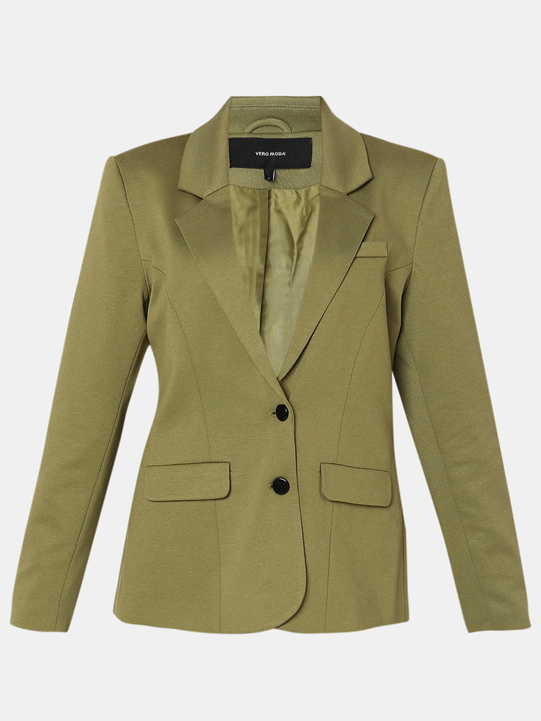 Olive Green Co-Ord Set Formal Blazer