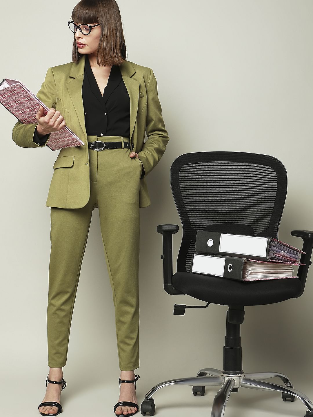 Green Skinny Fit Co-Ord Set Pants