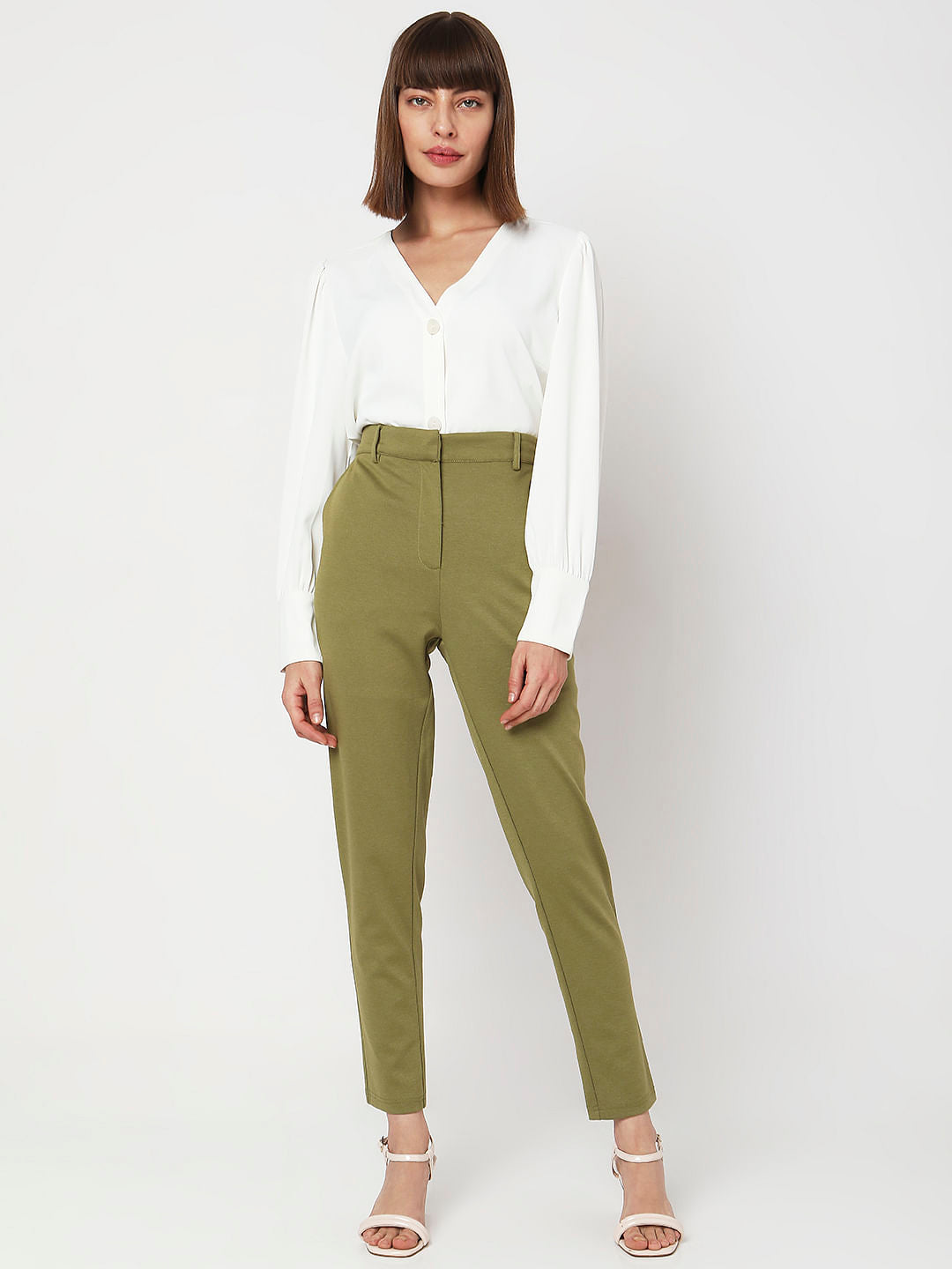 Green Skinny Fit Co-Ord Set Pants