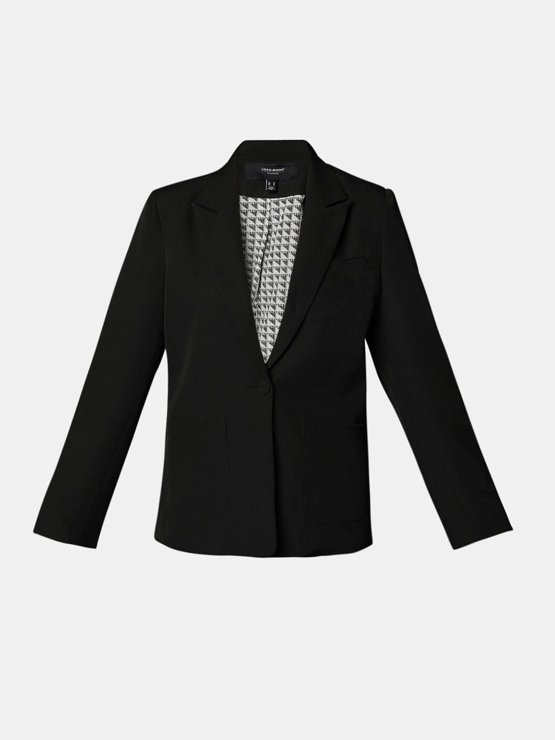 Black Co-Ord Set Formal Blazer