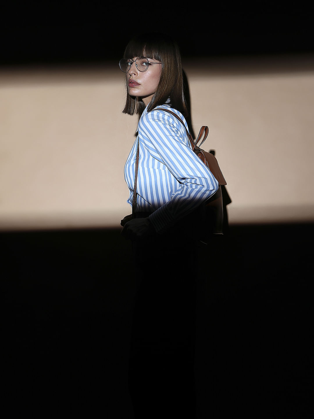 Blue Striped Full Sleeves Shirt