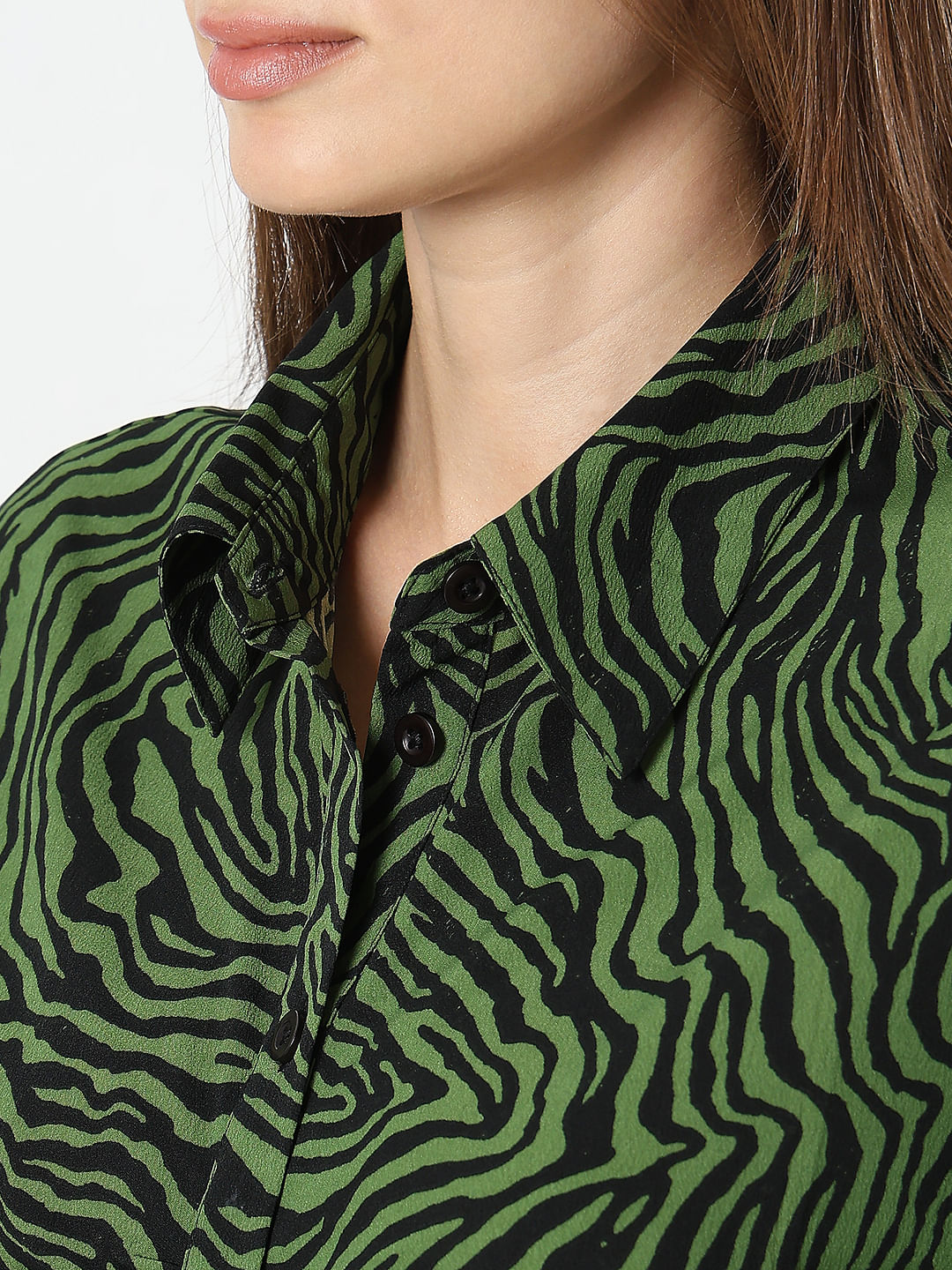 Green Printed Shirt