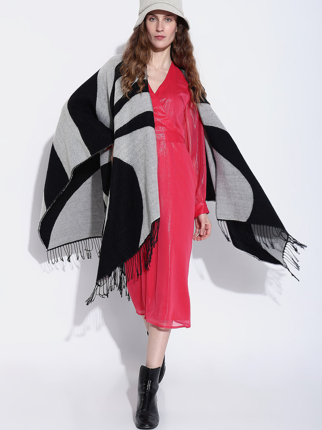 Black & White Poncho