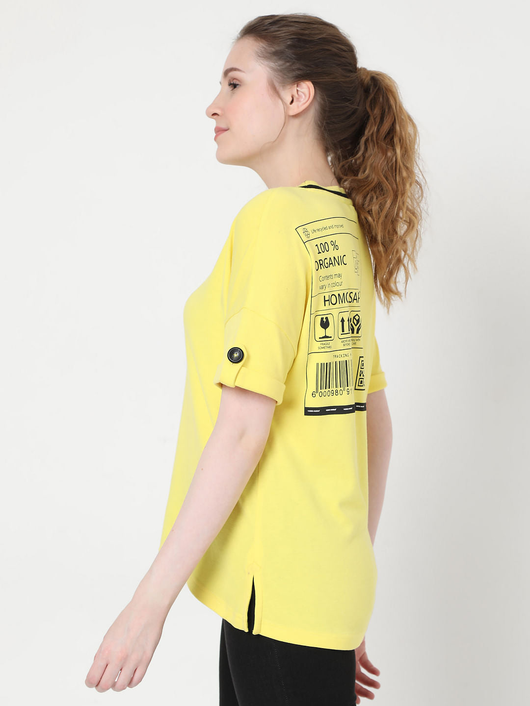 Yellow Graphic Print T-Shirt
