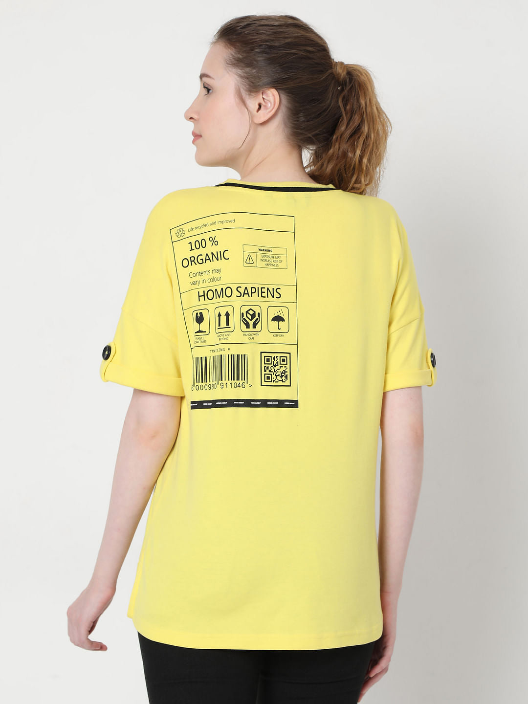 Yellow Graphic Print T-Shirt