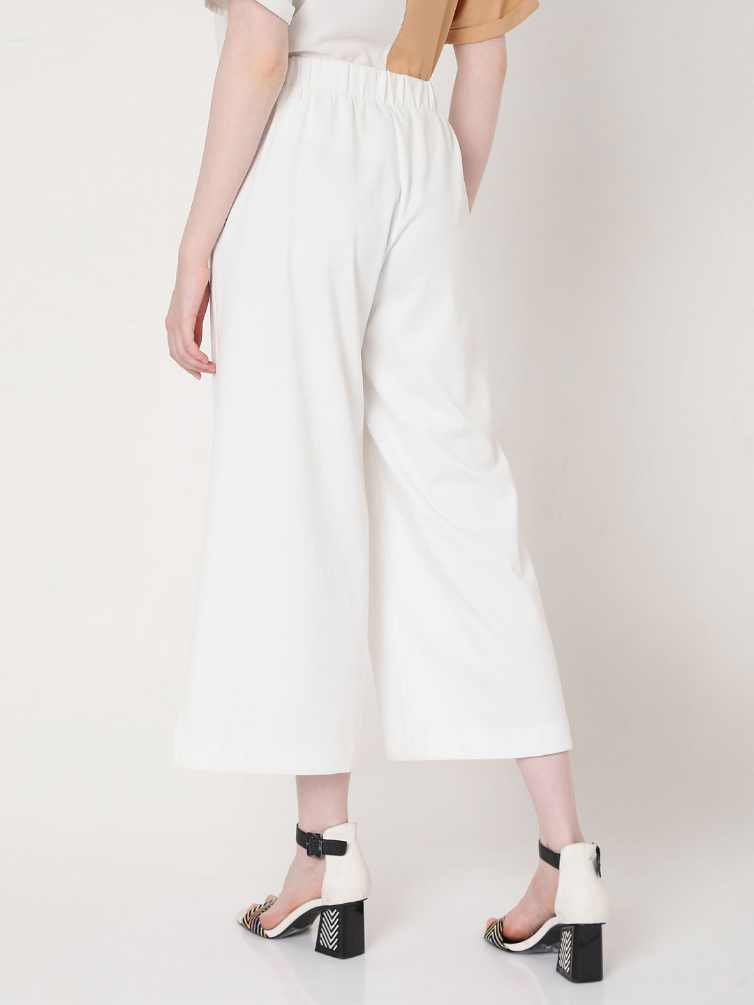 White High Rise Culottes