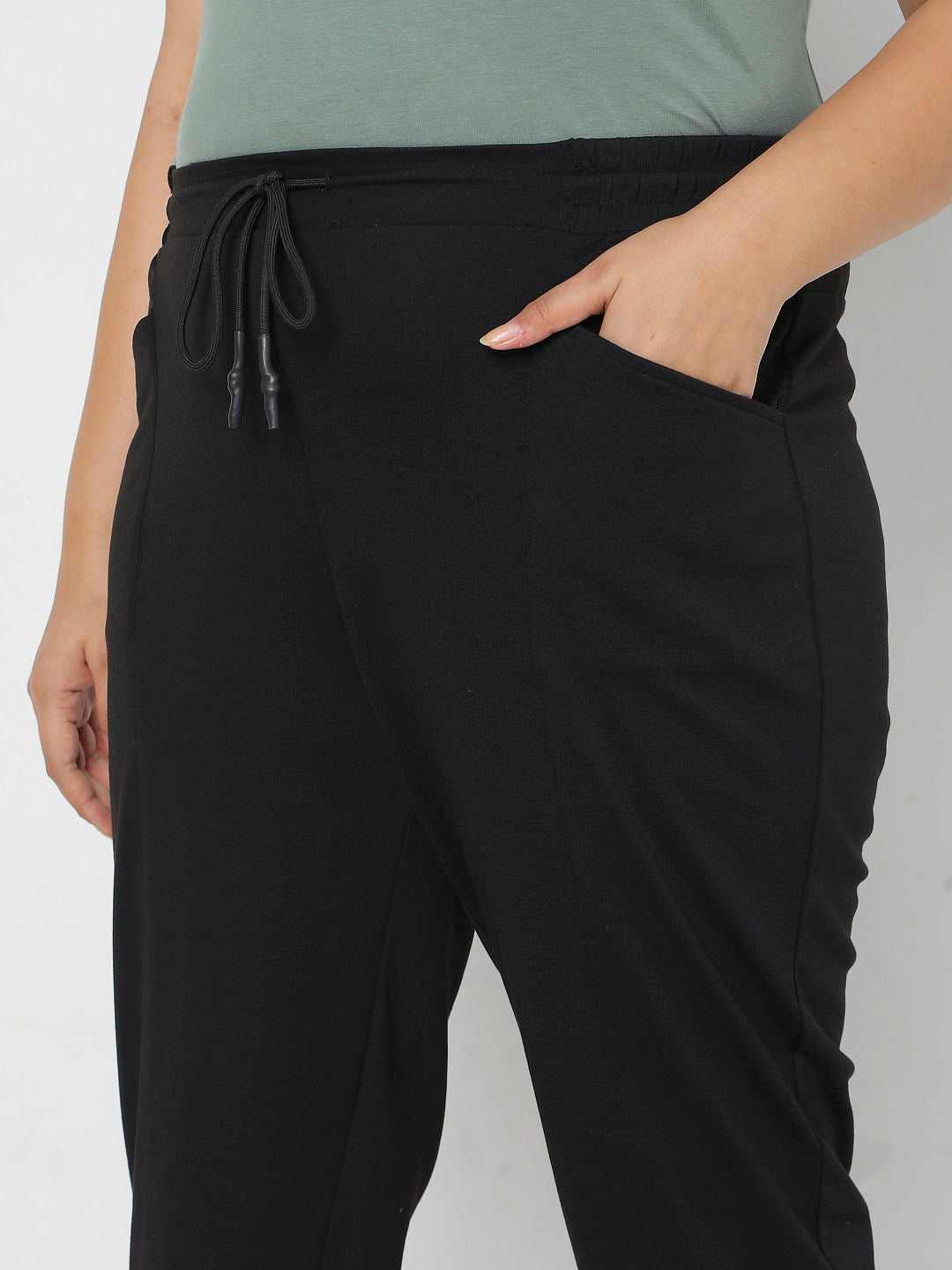 Curve Black High Rise Cargo Pants