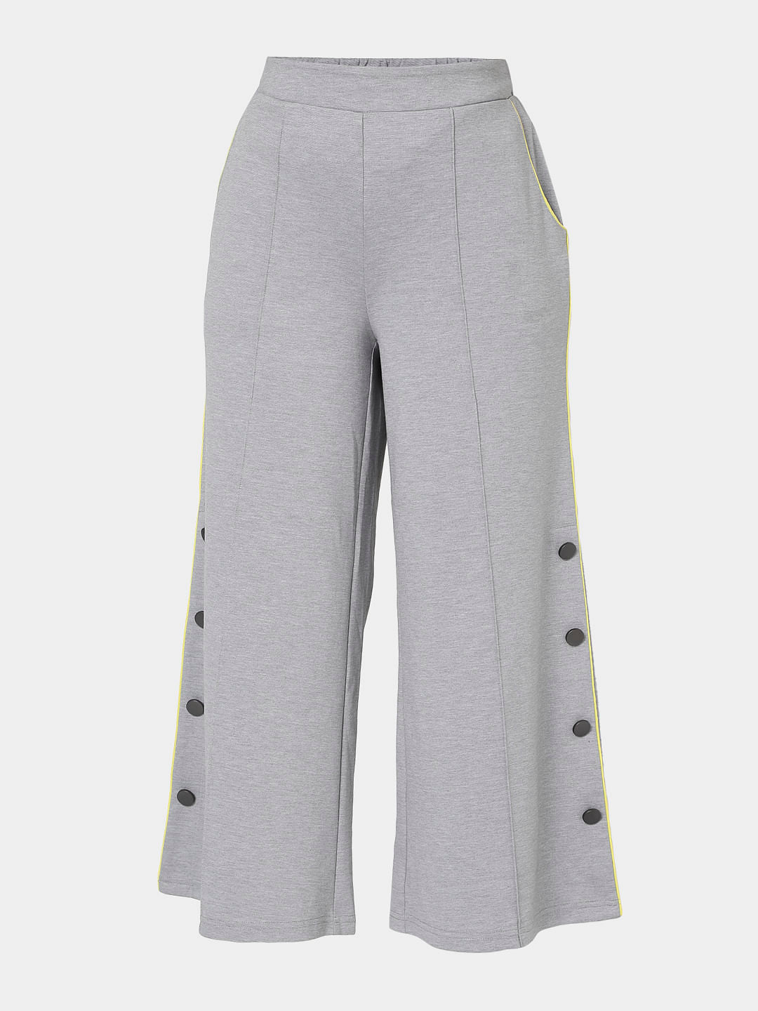 Grey Flared Track Pants