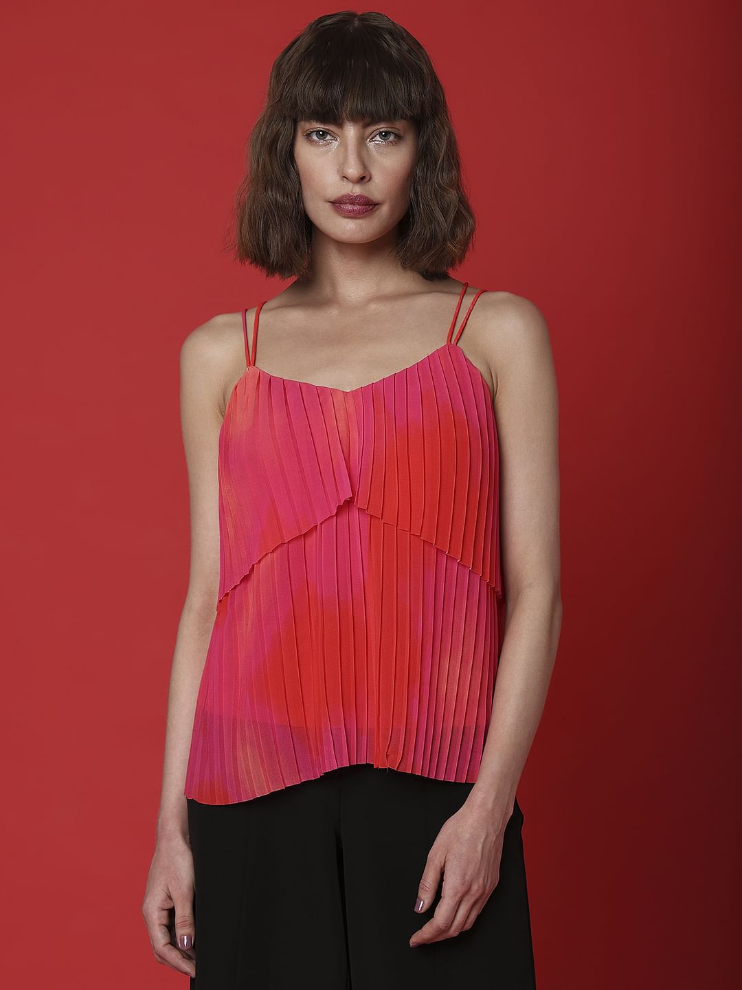 Marquee Orange Ombre Tiered Top