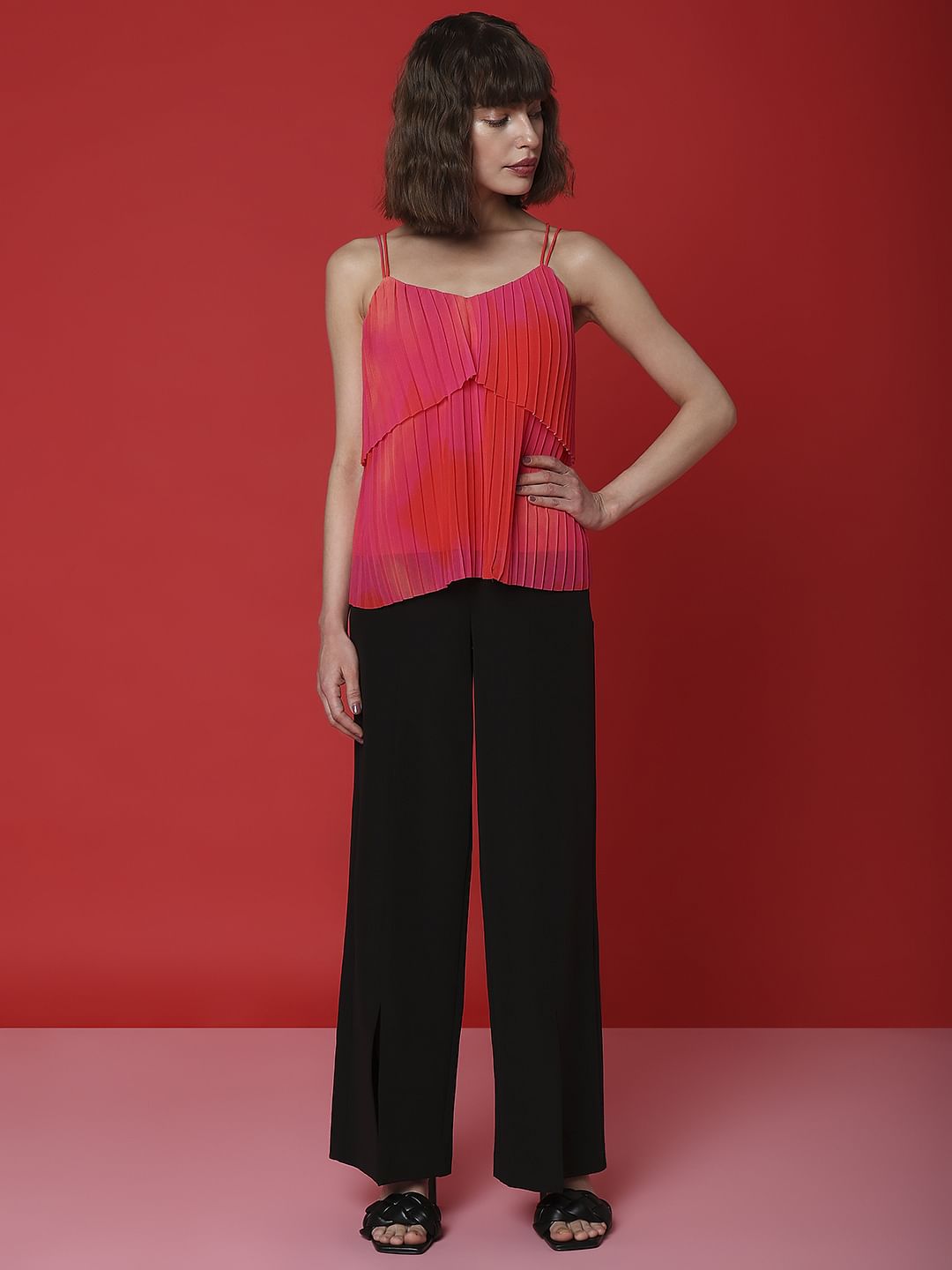 Marquee Orange Ombre Tiered Top