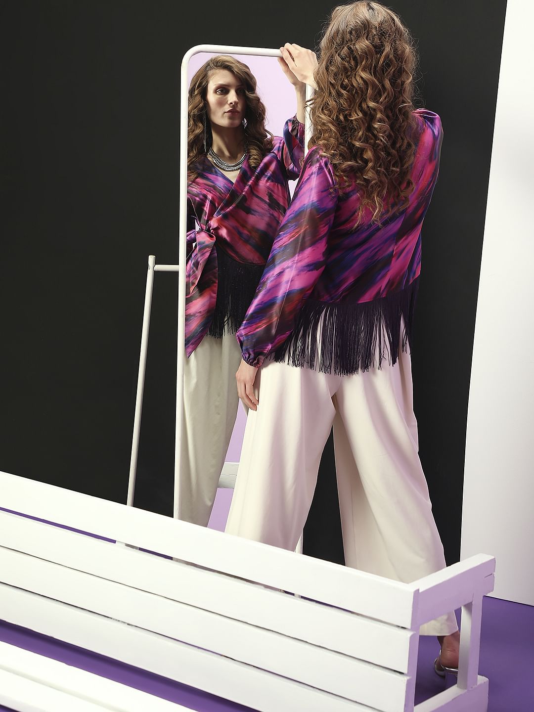 Marquee Red Wrap Tassel Top