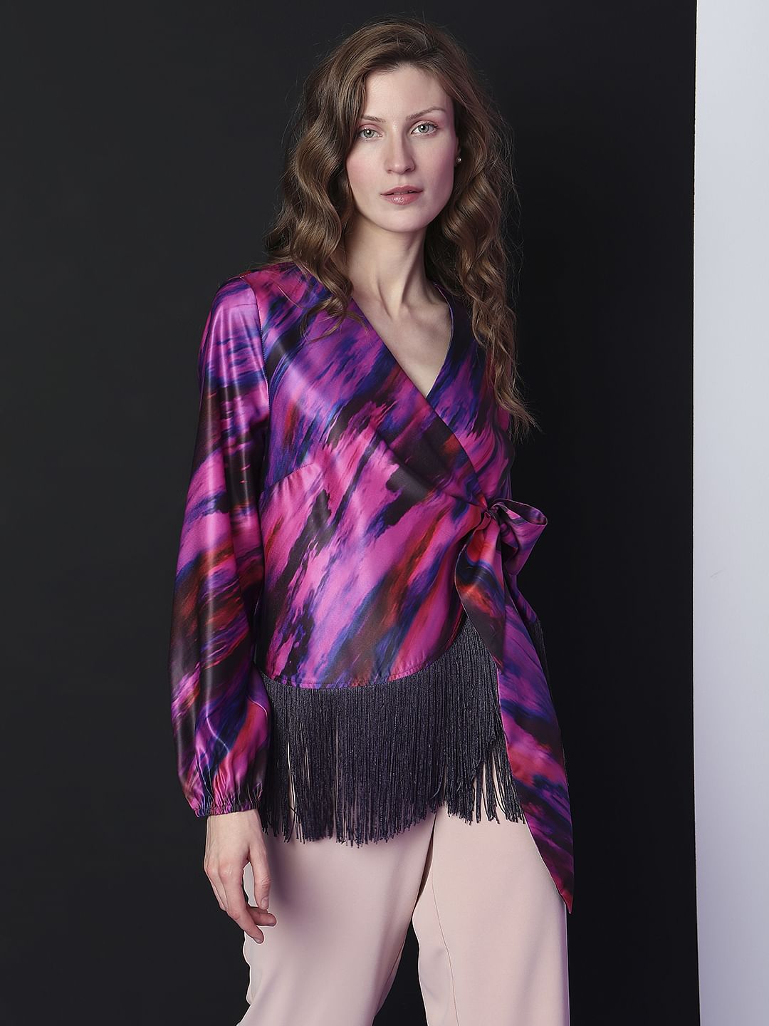 Marquee Red Wrap Tassel Top