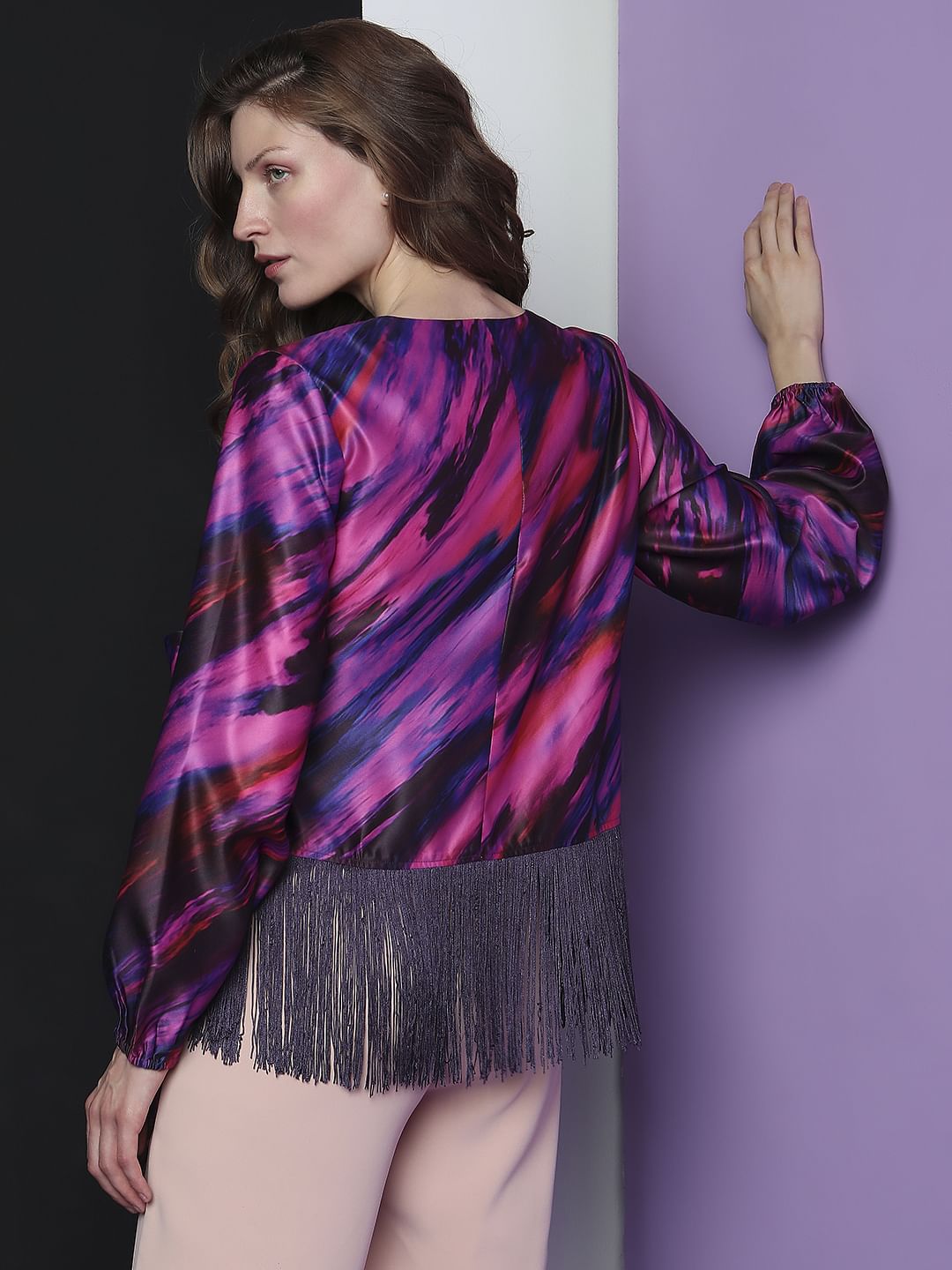 Marquee Red Wrap Tassel Top