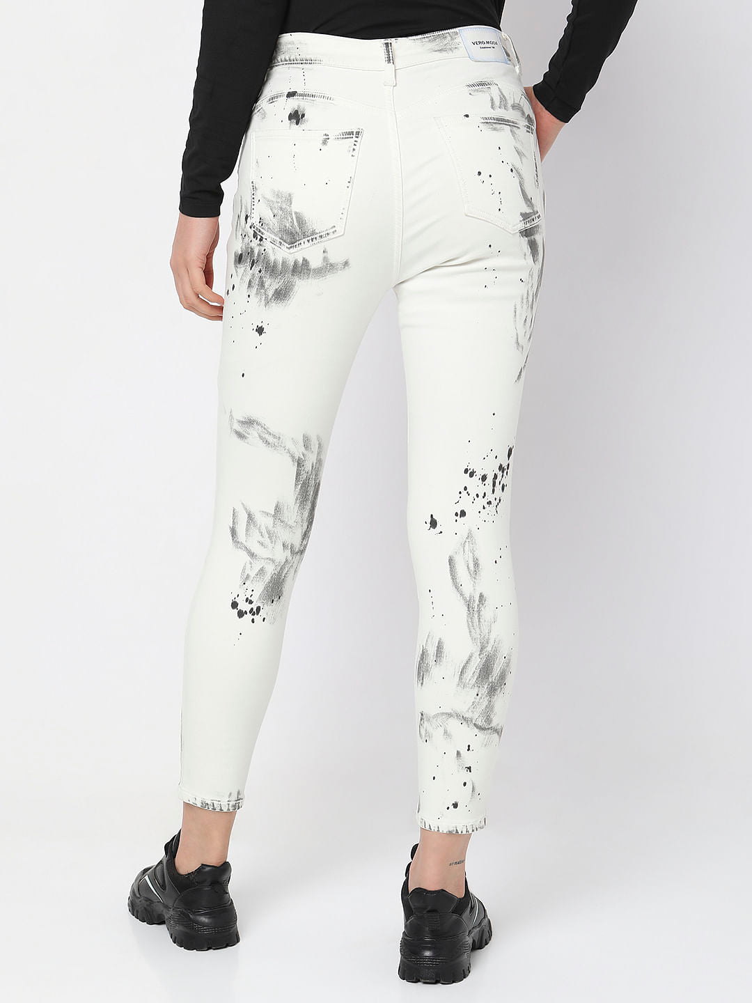 White High Rise Push-Up Wendy Skinny Jeans