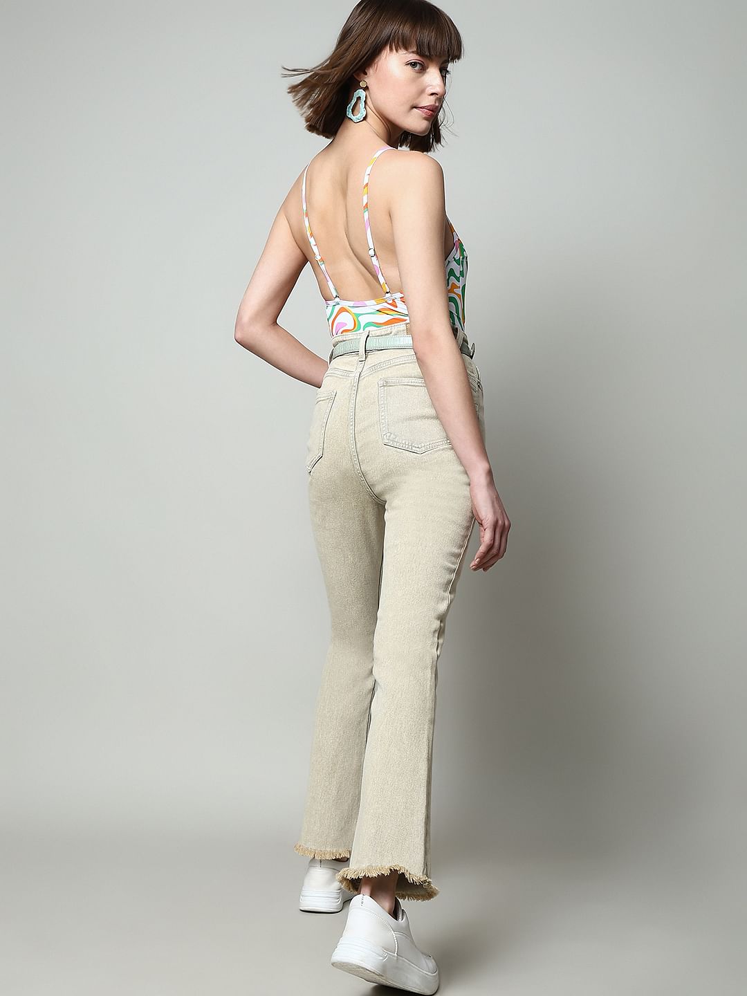 Light Green High Rise Petra Bootcut Jeans
