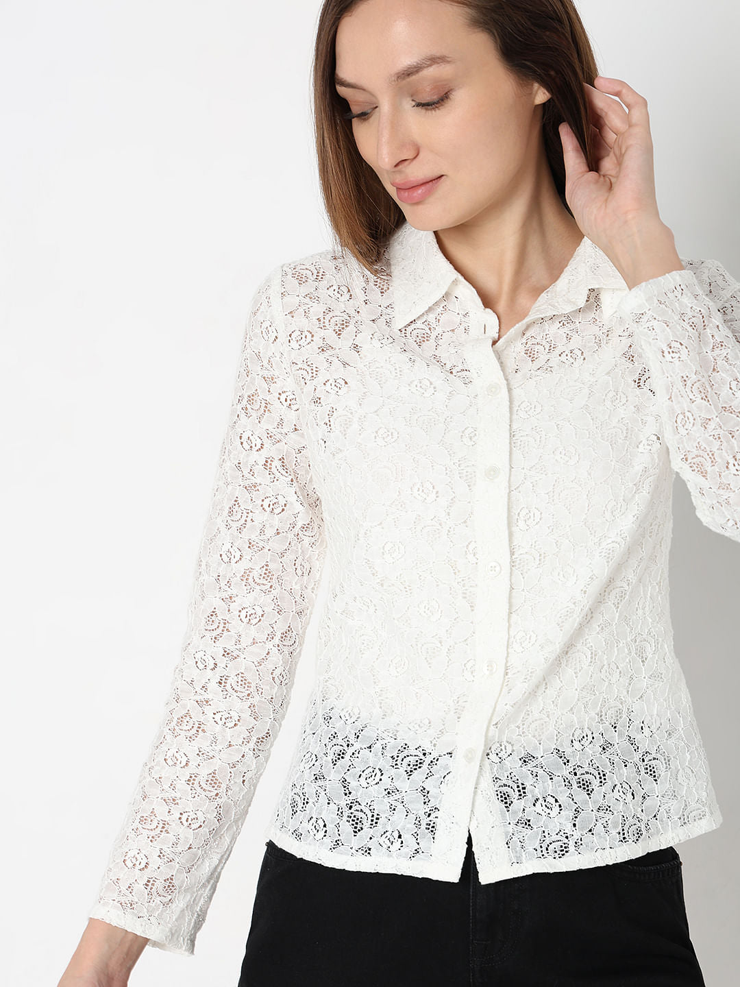 White Lace Shirt
