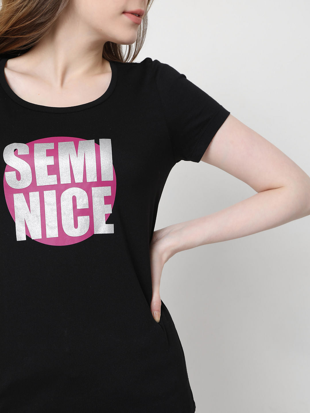 Black Graphic Print T-Shirt