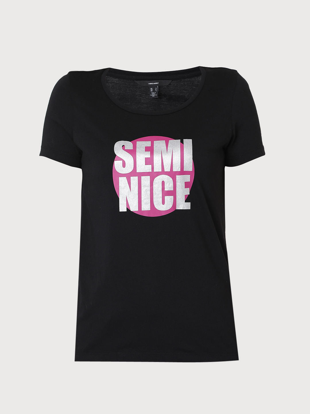 Black Graphic Print T-Shirt