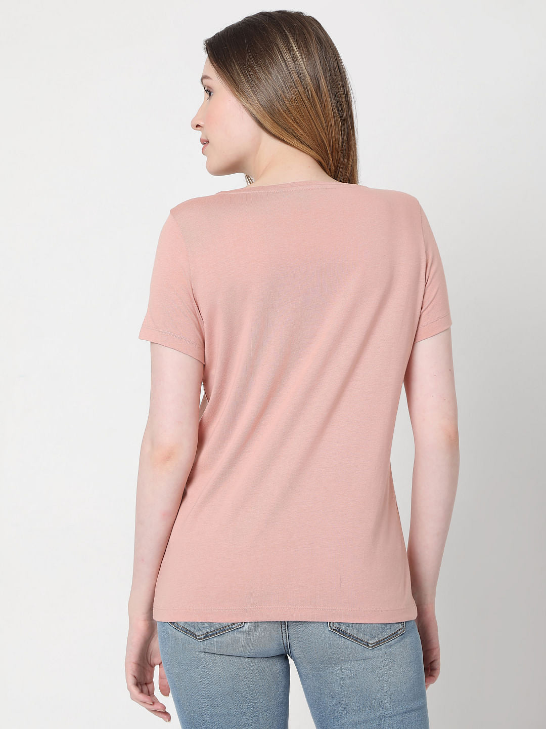 Pink Text Print T-Shirt