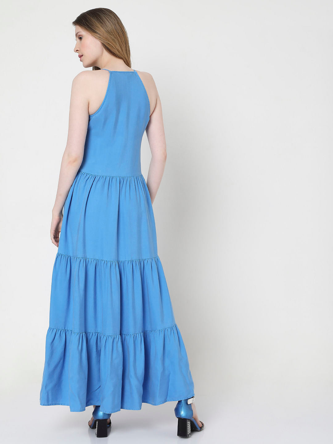 Blue Tiered Maxi Dress