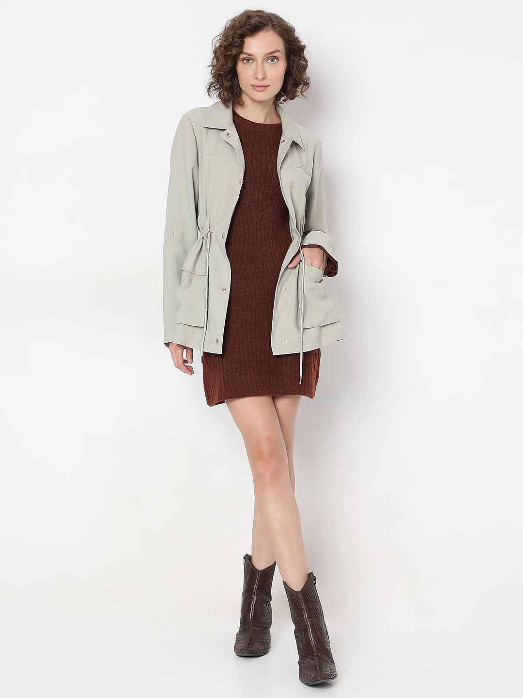 Grey Lightweight Parka Jacket