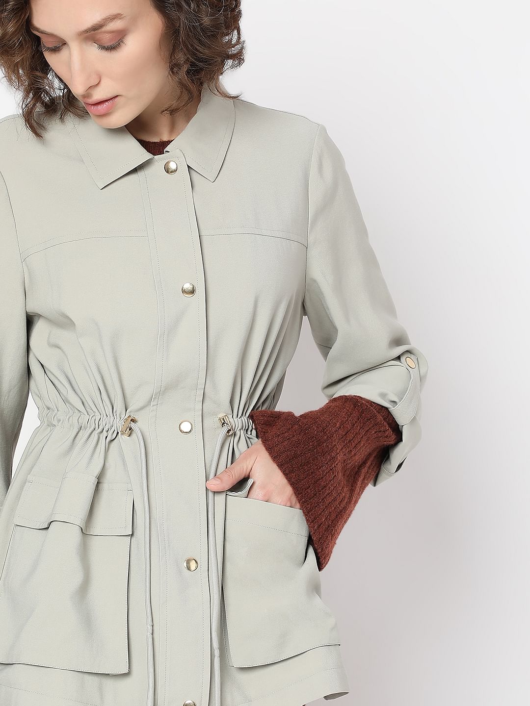 Grey Lightweight Parka Jacket