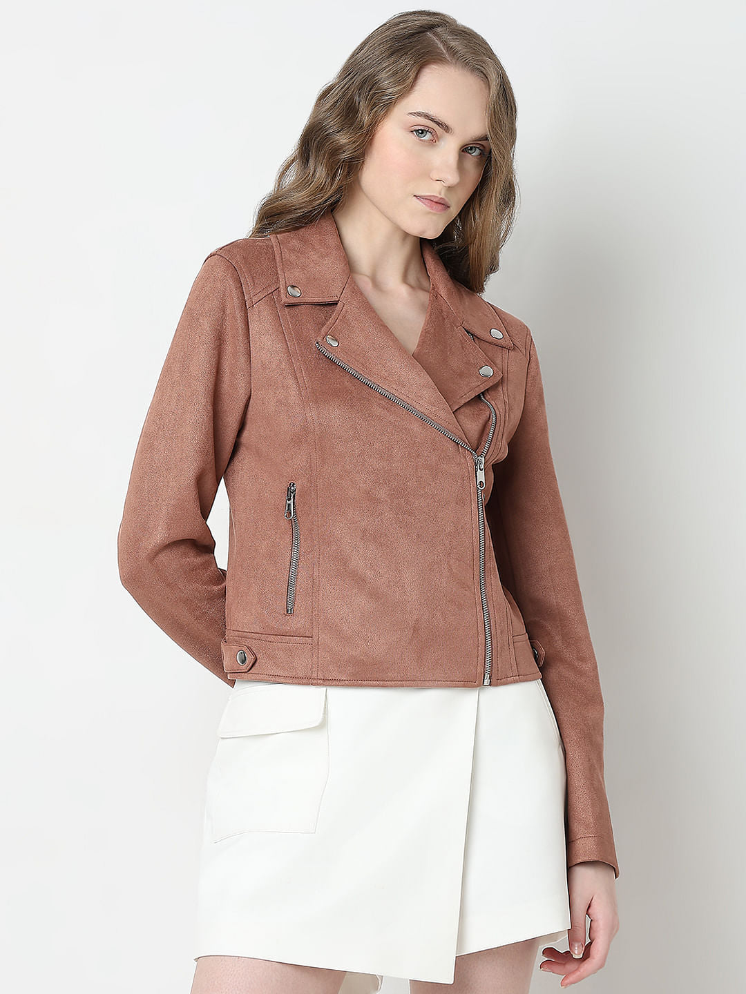 Light Brown Biker Jacket