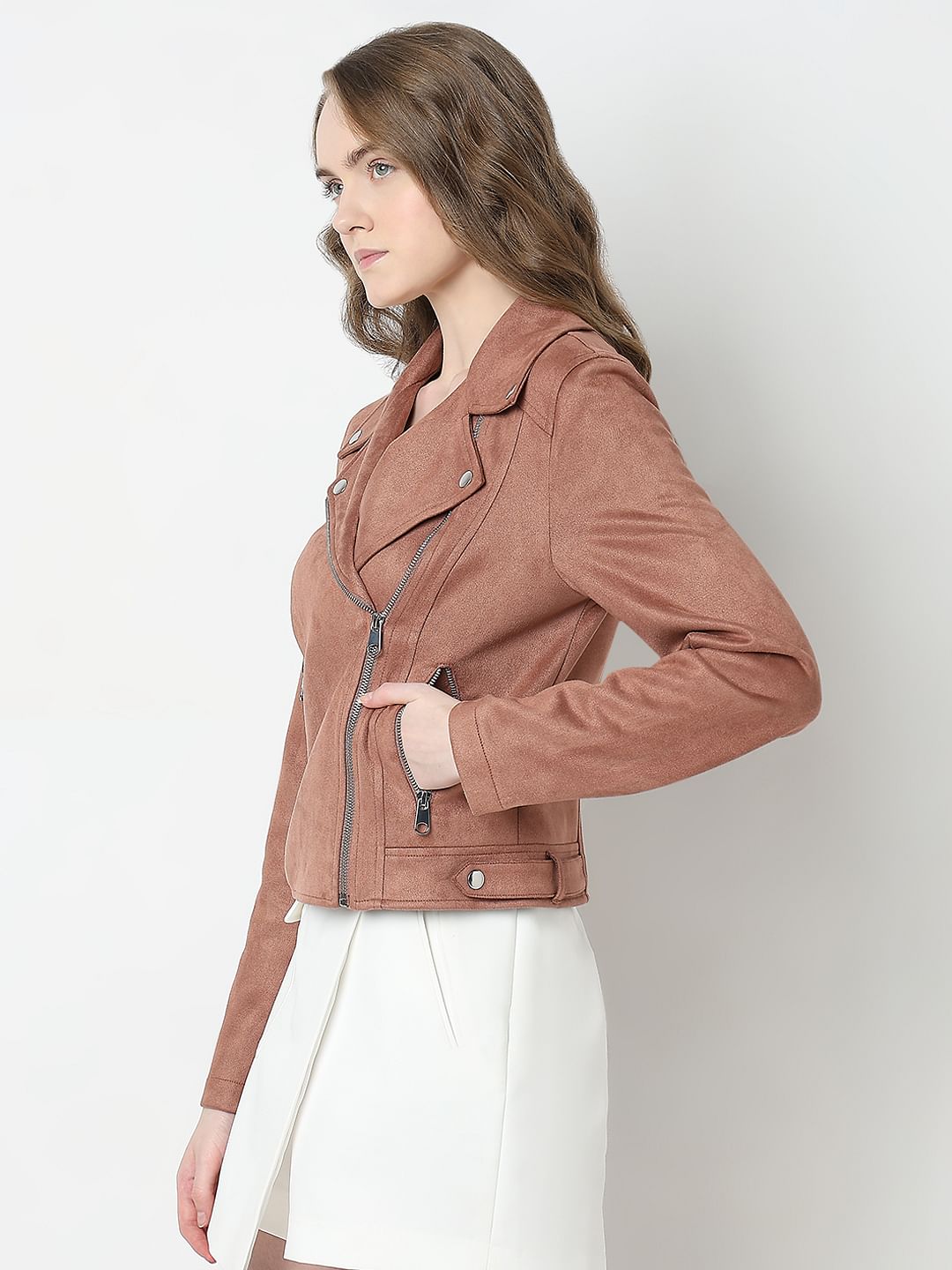 Light Brown Biker Jacket