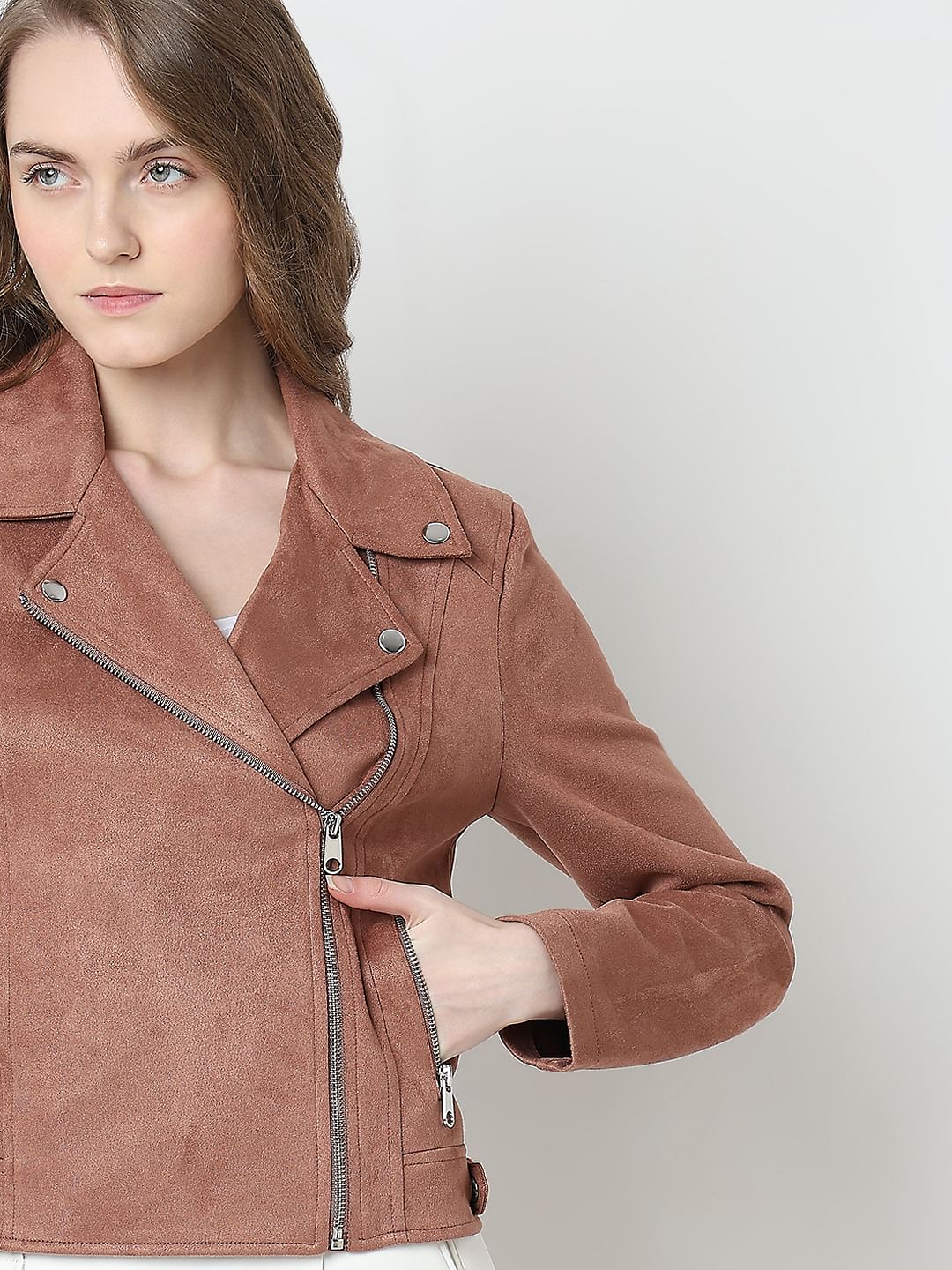 Light Brown Biker Jacket