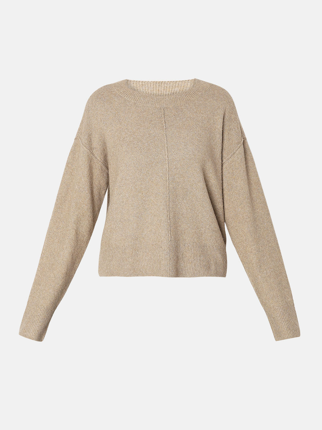 Brown Round-Neck Pullover