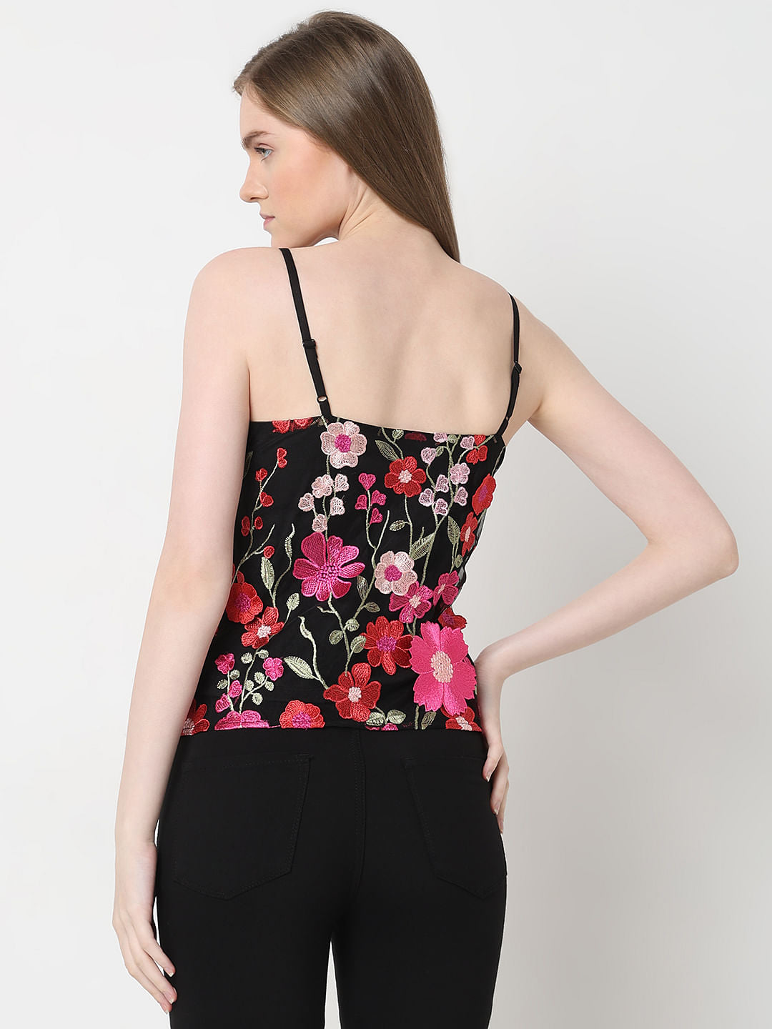 Marquee Black 3D Floral Top