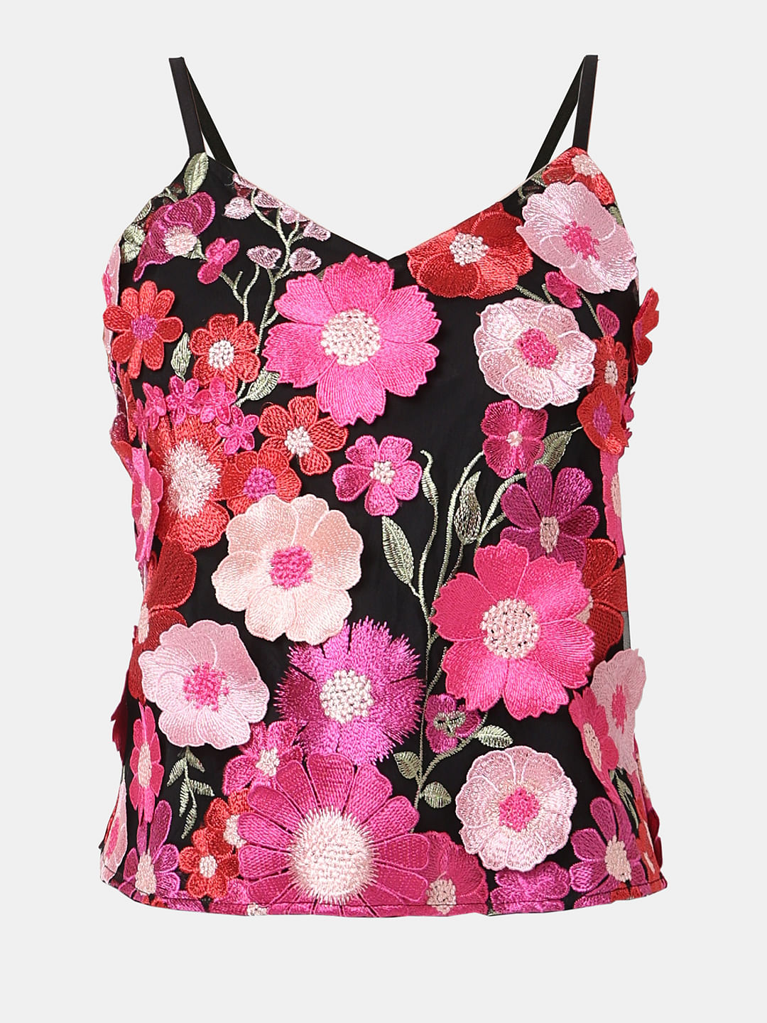 Marquee Black 3D Floral Top