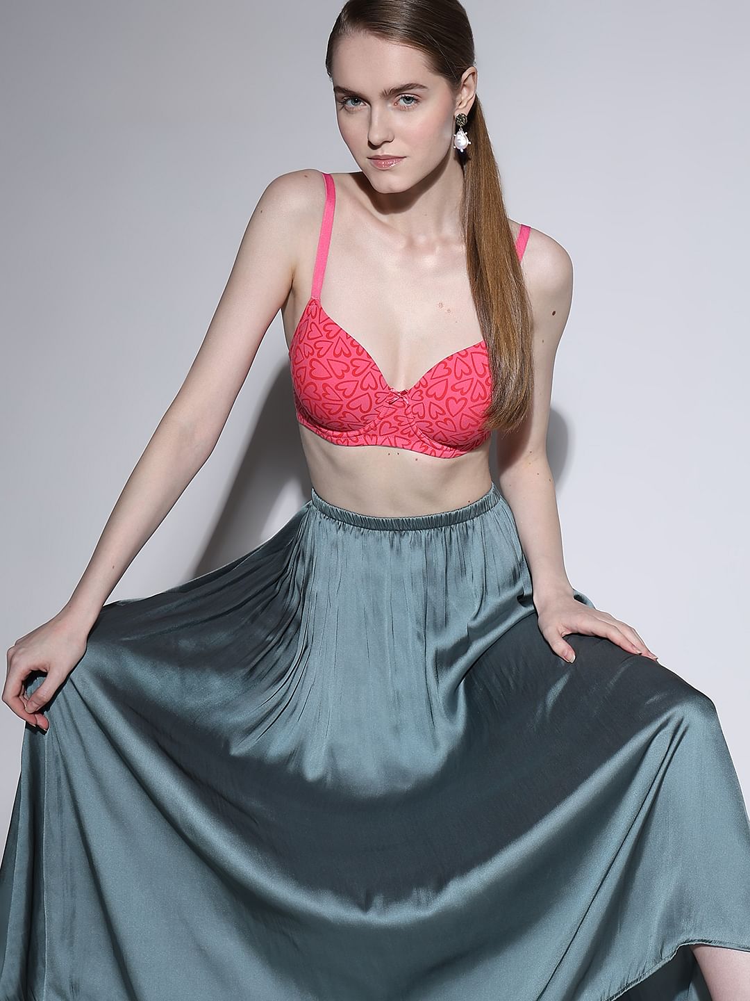 Intimates Pink Printed Underwired Padded T-Shirt Bra