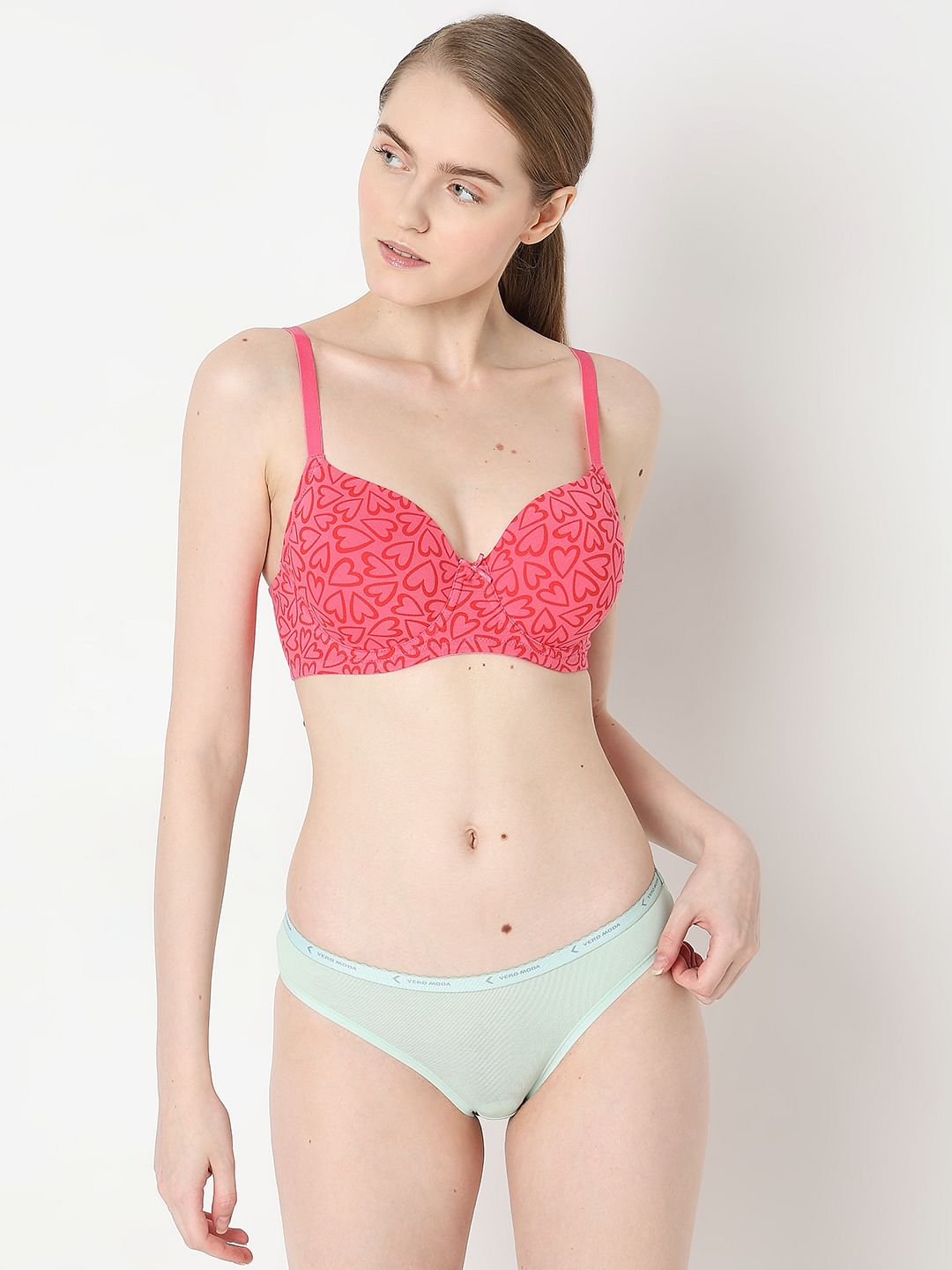 Intimates Pink Printed Underwired Padded T-Shirt Bra