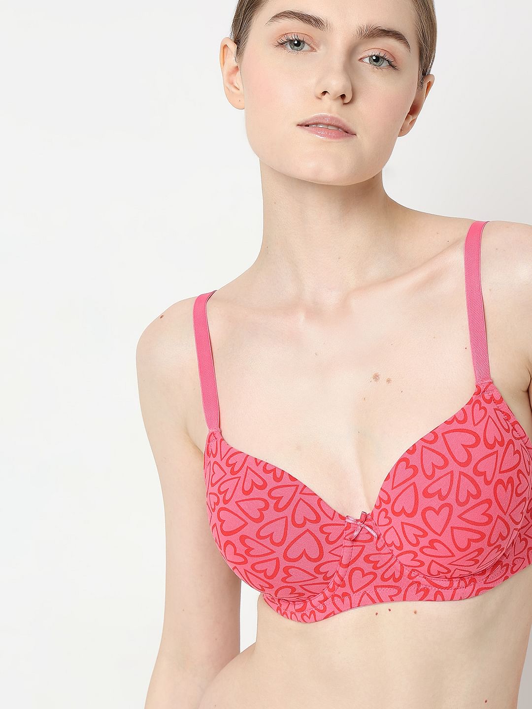 Intimates Pink Printed Underwired Padded T-Shirt Bra