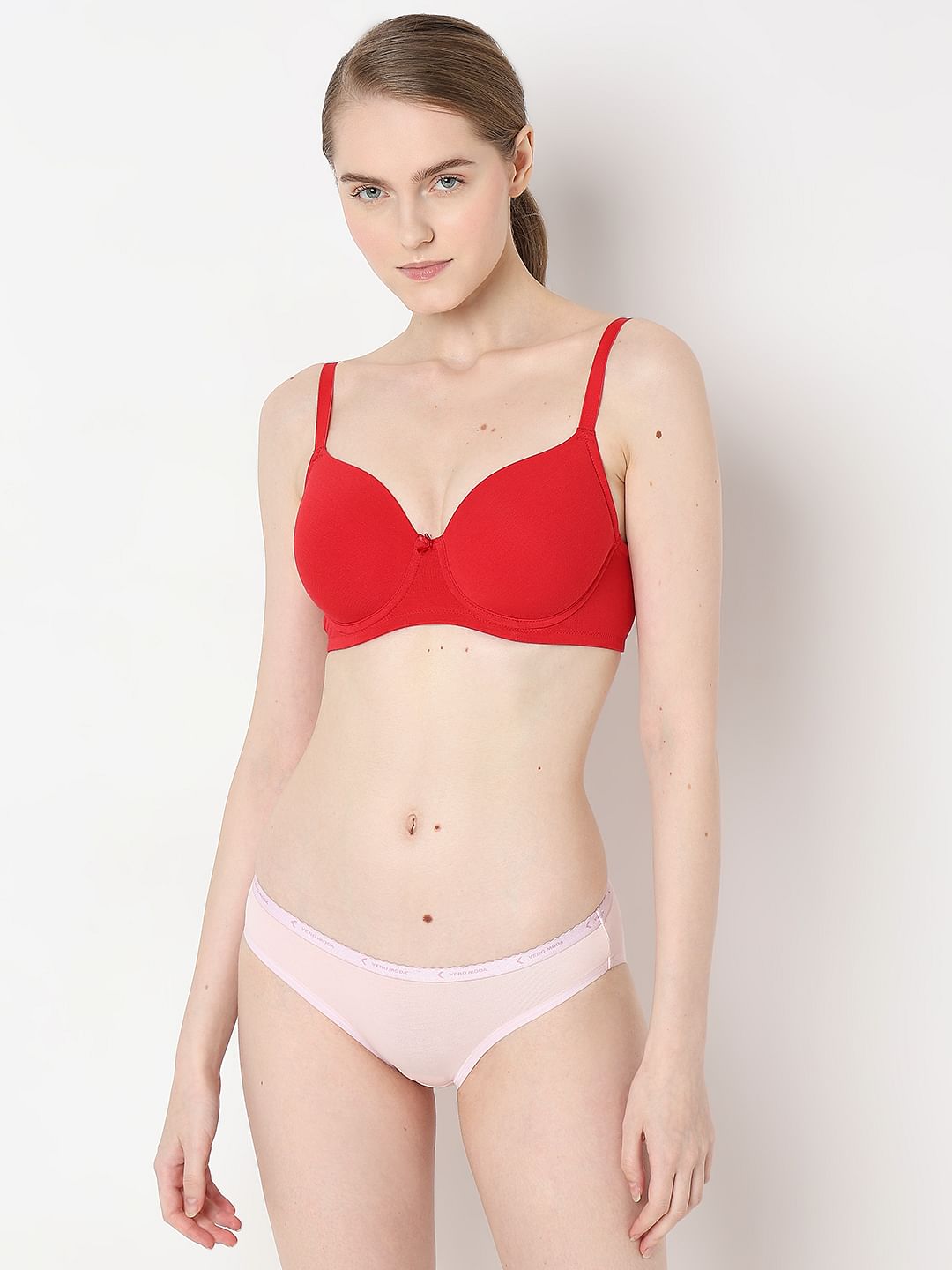 Intimates Red Underwired Padded T-Shirt Bra