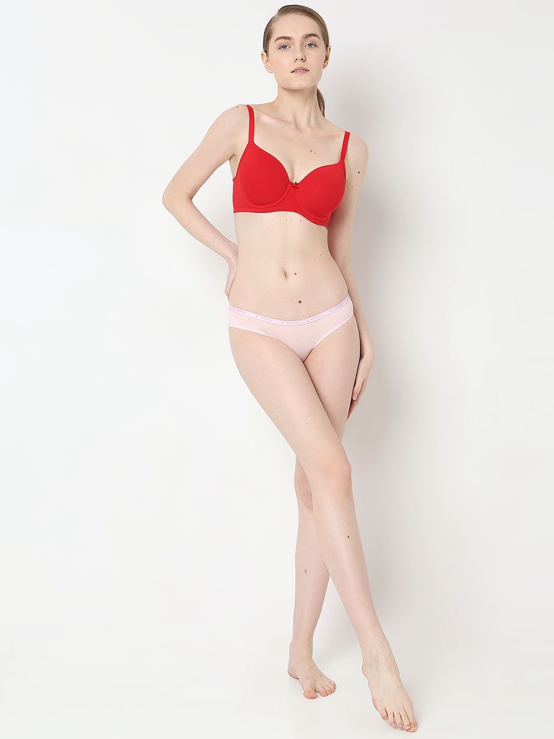 Intimates Red Underwired Padded T-Shirt Bra