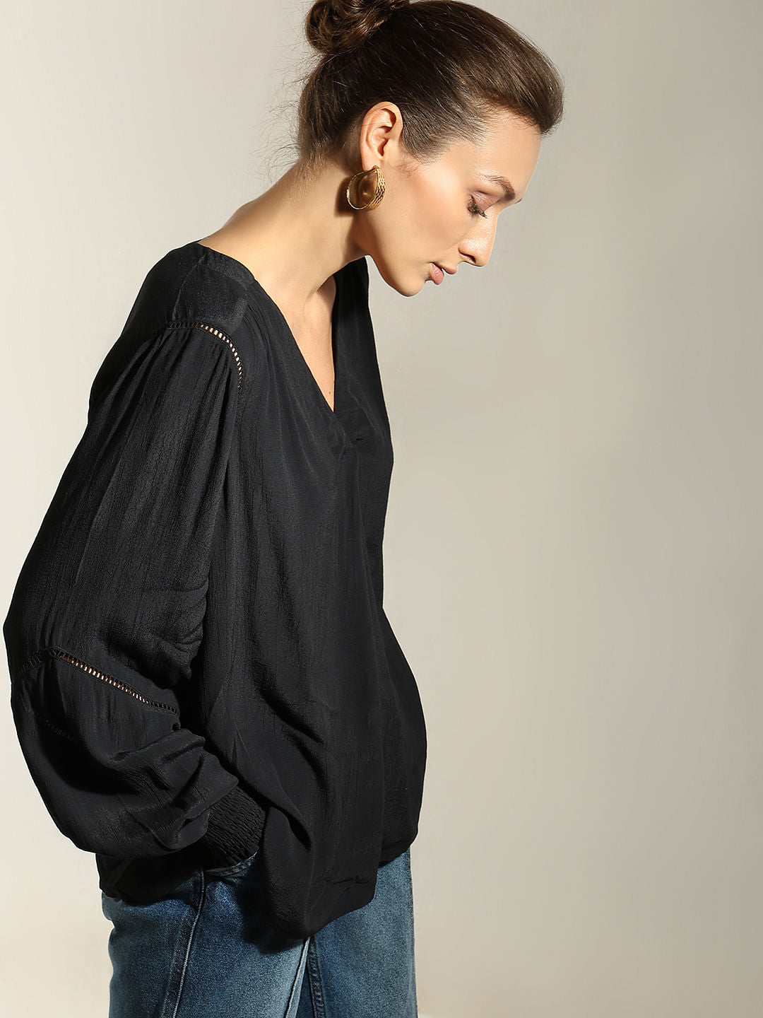 Black Full Sleeves Top