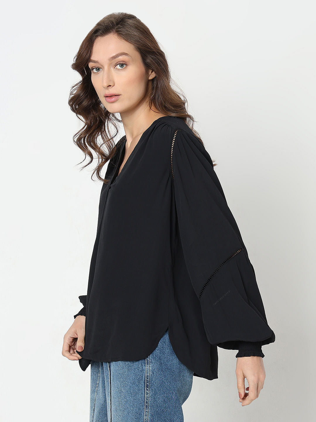 Black Full Sleeves Top