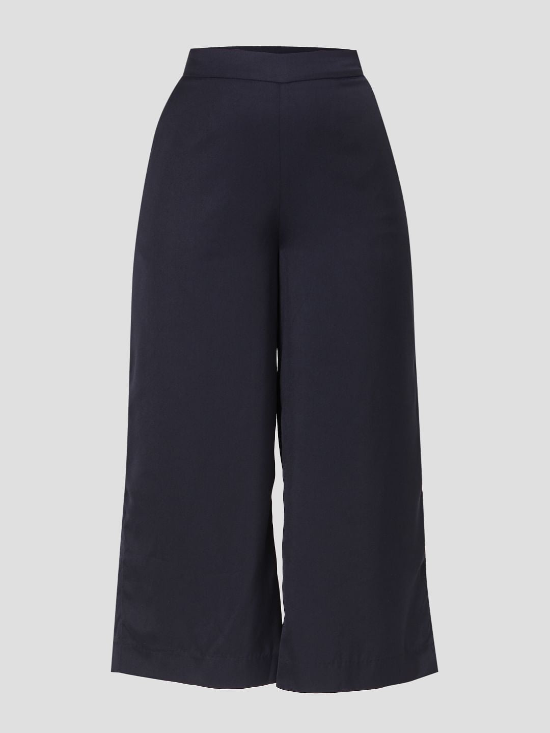 Navy Blue Mid Rise Co-Ord Set Culottes