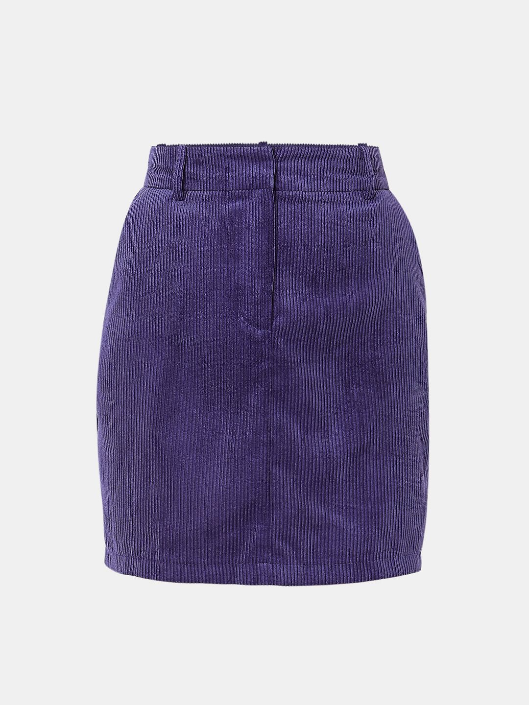 Purple High Rise Corduroy Skirt