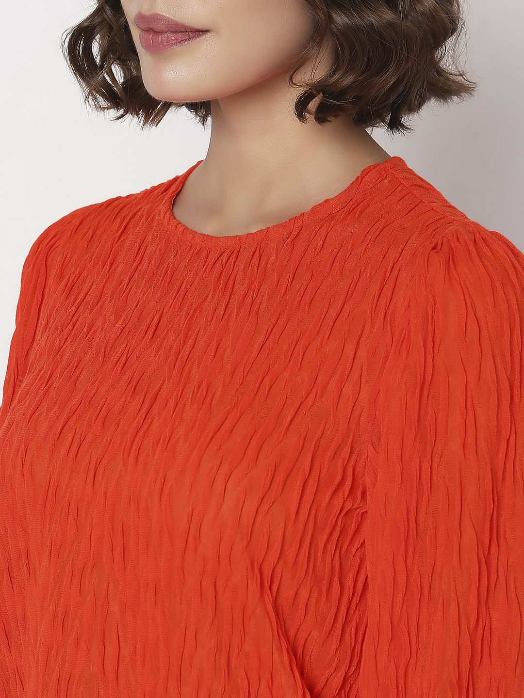 Orange Textured Top